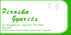piroska gyurits business card